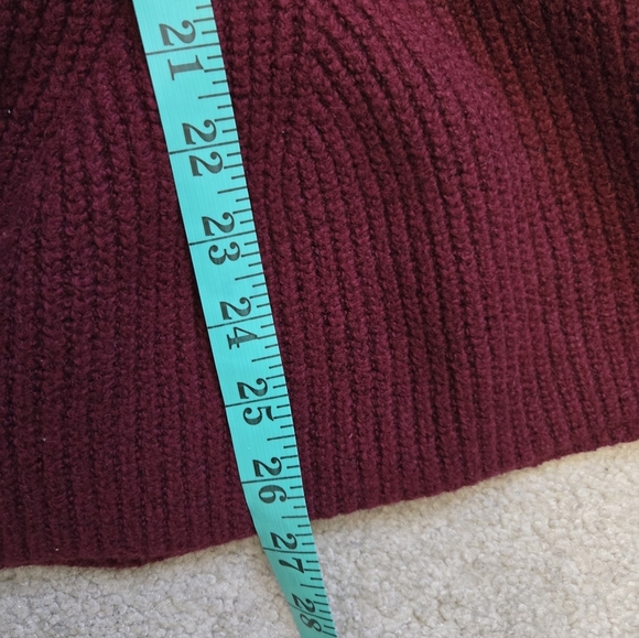 TED BAKER Maroon Elsahi Frill Detail Peplum Sweater. Size 2 - Picture 12 of 12